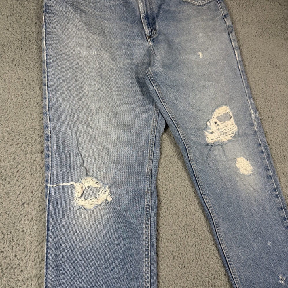 Vintage L.L. Bean Classic Fit Jeans 36x32 Distressed Light Wash Straight - Picture 2 of 12